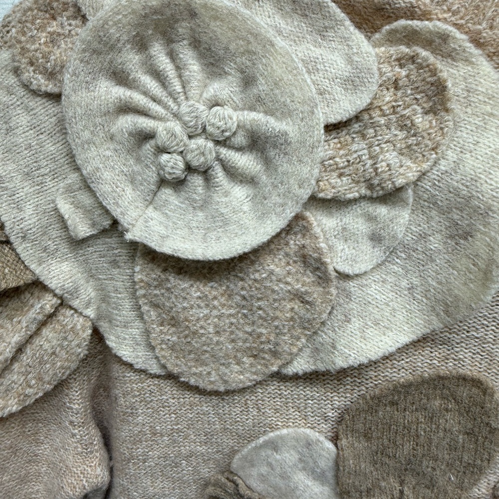 Anyhropologie Beige Floral Women's Cardigan - Picture 3 of 6